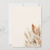 Boho Woodland Herfst Wit pompoen Baby shower Kaart (Achterkant)