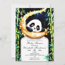 Boho Woodland Kleurrijke Panda Baby shower
