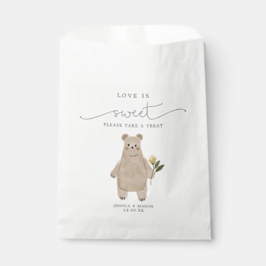 Boho Woodland Love is Sweet Favors Bag Bedankzakje (Voorkant)