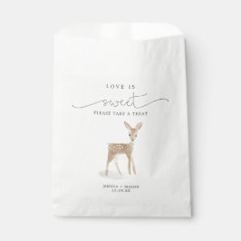 Boho Woodland Love is Sweet Favors Bag Herten Bedankzakje