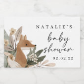 Boho Woodland Mini Sekt Etiket Set (Enkel label)