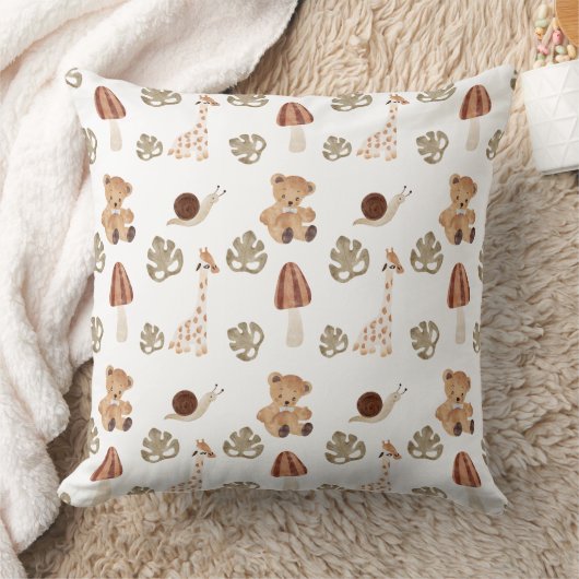 Boho Woodland Oerwoud Animal Pattern Kussen (Deken)