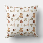 Boho Woodland Oerwoud Animal Pattern Kussen (Achterkant)