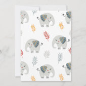 Boho Woodland Oerwoud Animals Baby shower Kaart (Achterkant)