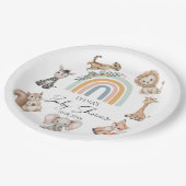 Boho Woodland Oerwoud Animals Baby shower Papieren Bordje (Gekanteld)