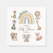 Boho Woodland Oerwoud Animals Baby shower Servet (Voorkant)