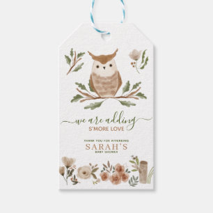 Boho Woodland Owl Baby shower Cadeaulabel