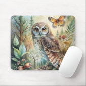 Boho Woodland Owl Muismat (Met muis)