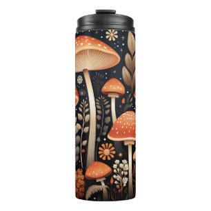 Boho Woodland paddenstoelenpatroon Thermosbeker