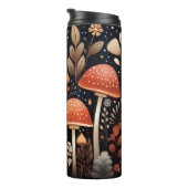 Boho Woodland paddenstoelenpatroon Thermosbeker (Geroteerd rechts)