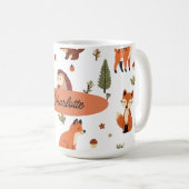 Boho Woodland Persoonlijk Koffiemok (Voorkant rechts)