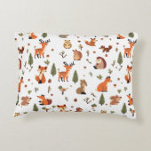 Boho Woodland Persoonlijke Baby Accent Kussen (Achterkant)