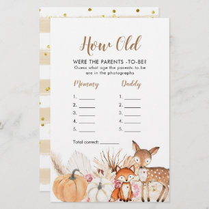 Boho Woodland pomkin Hoe oud waren de ouders?