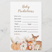Boho Woodland Pumpkin Baby Predication Kaart (Voorkant)