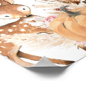 Boho Woodland Pumpkin Baby shower Kaarten & Gifts Poster (Hoek)