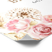 Boho Woodland Pumpkin Baby shower Welkomstteken Poster (Hoek)