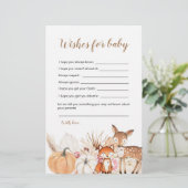 Boho Woodland Pumpkin Baby shower wenst Baby (Staand voorkant)