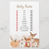 Boho Woodland Pumpkin Baby Traits Games (Voorkant)