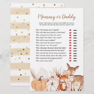 Boho Woodland Pumpkin mammie- of papa games