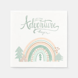 Boho Woodland Rainbow Adventure Servet