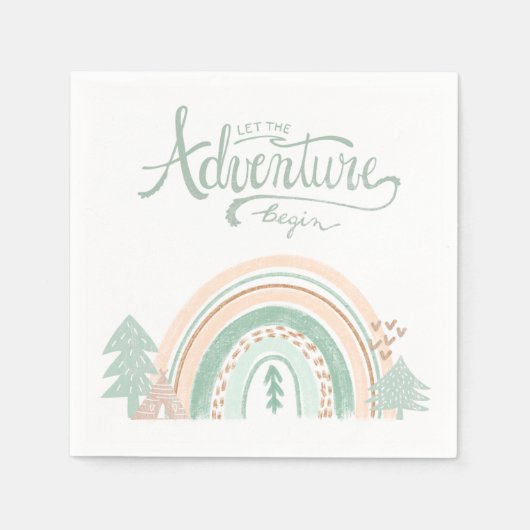 Boho Woodland Rainbow Adventure Servet (Voorkant)