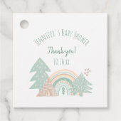 Boho Woodland Rainbow Bedankt Bedankjes Labels (Voorkant)