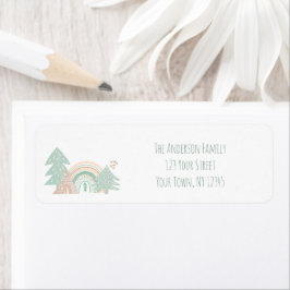 Boho Woodland Rainbow  Etiket