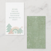 Boho Woodland Rainbow  Informatiekaartje (Voorkant / Achterkant)