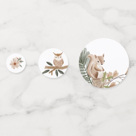 Boho Woodland Table Confetti (Achterkanten)