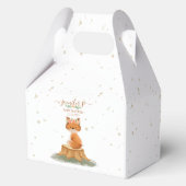 Boho Woodland Vos Baby Shower Bloemend Script Bedankdoosjes (Achterkant)