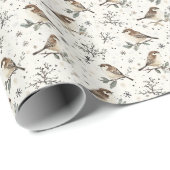 Boho Woodland Waterverf Christmas Cadeaupapier (Rol Hoek)