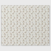 Boho Woodland Waterverf Christmas Cadeaupapier (Vlak)