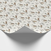 Boho Woodland Waterverf Christmas Cadeaupapier (Hoek)