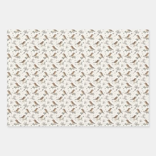 Boho Woodland Waterverf Christmas Inpakpapier Vel (Voorkant 3)