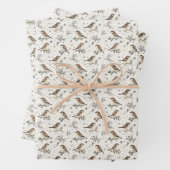 Boho Woodland Waterverf Christmas Inpakpapier Vel (In situ)