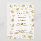 Boho Woodland Wild One Birthday Kaart (Voorkant)