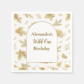Boho Woodland Wild One Birthday Servet (Voorkant)