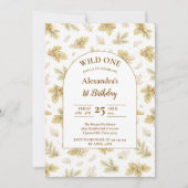 Boho Woodland Wild One Verjaardag Kaart (Voorkant)