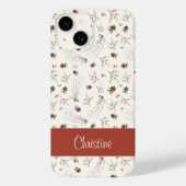 Boho Woodland Winterberry Patroon Case-Mate iPhone Case (Achterkant)