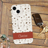 Boho Woodland Winterberry Patroon Case-Mate iPhone Case