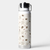 Boho Woodland Winterberry Patroon Waterfles (Achterkant)