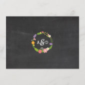 Boho Woodland Wreath op Chalkboard Wedding (Achterkant)