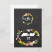 Boho Woodland Wreath op Chalkboard Wedding (Voorkant / Achterkant)