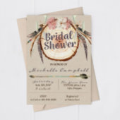 Boho WoodSlice Landelijke Bruidsuitnodiging Kaart