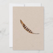 Boho WoodSlice Rustic Bridal Shower Invitation Kaart (Achterkant)