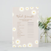 Boho Word Scramble Game Daisy Floral (Staand voorkant)