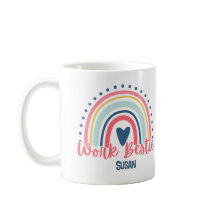 Boho Work Bestie Custom Mok, collega