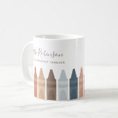 Boho Worlds Greatest Teacher Crayon Koffiemok (Voorkant links)