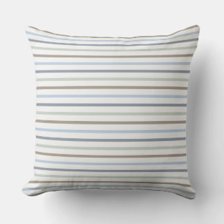 Boho Worpkussen met streepjesblauw en bruin Buitenkussen