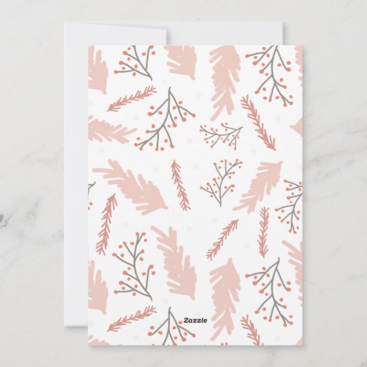 Boho Wreath Lijst kerstfoto Feestdagenkaart (Achterkant)